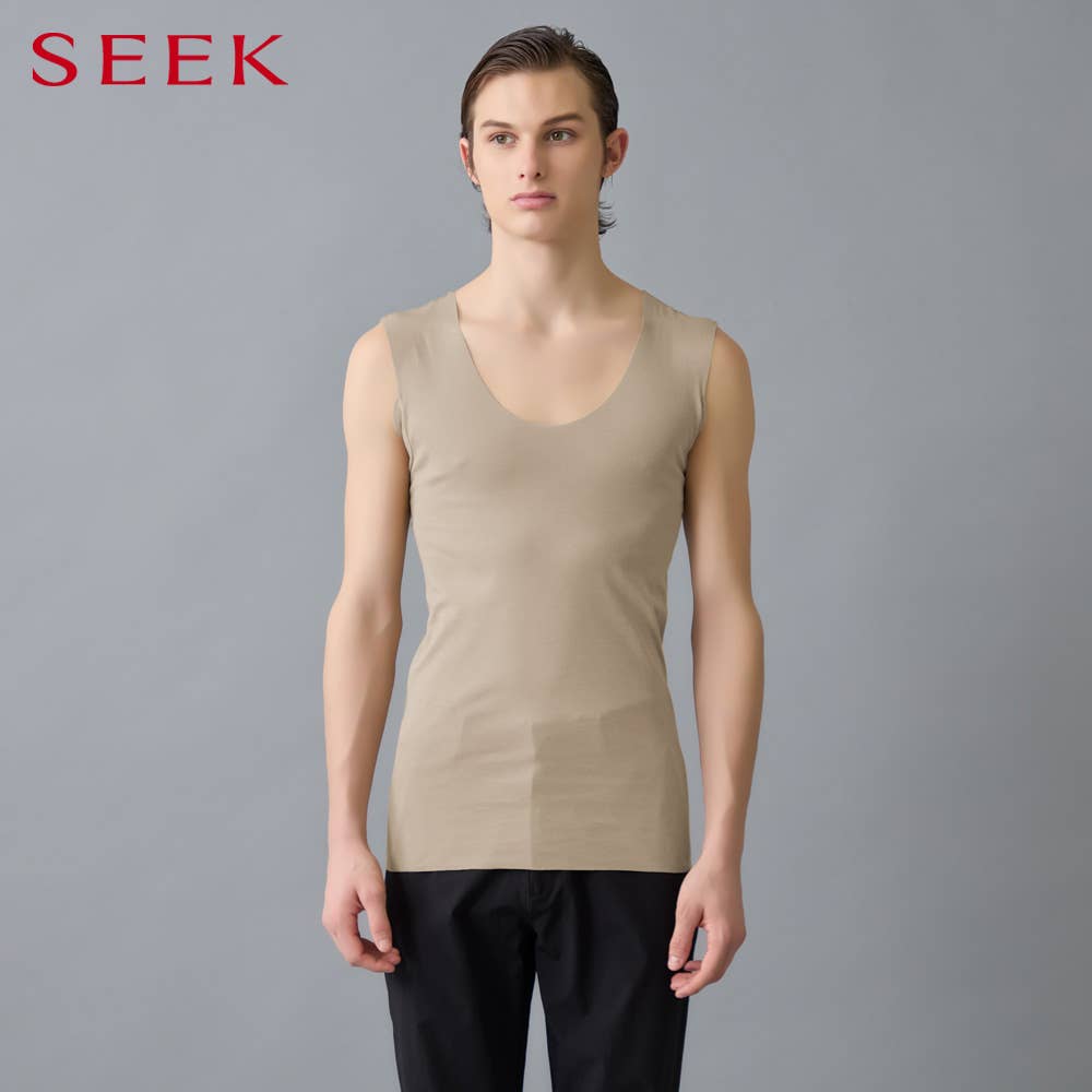 【ドライフィール/汗取りパッド付き】Ｕネックノースリーブシャツ（スリーブレス）